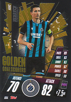 Hans Vanaken Club Brugge 2020/21 Topps Match Attax CL Golden Goal Scorers #GG04